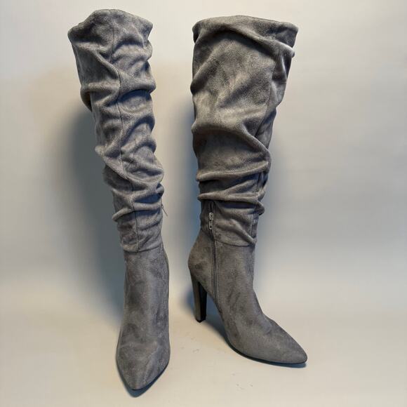 Charlotte Russe Wink Below Knee Suede Boots Sz8 - Picture 1 of 8